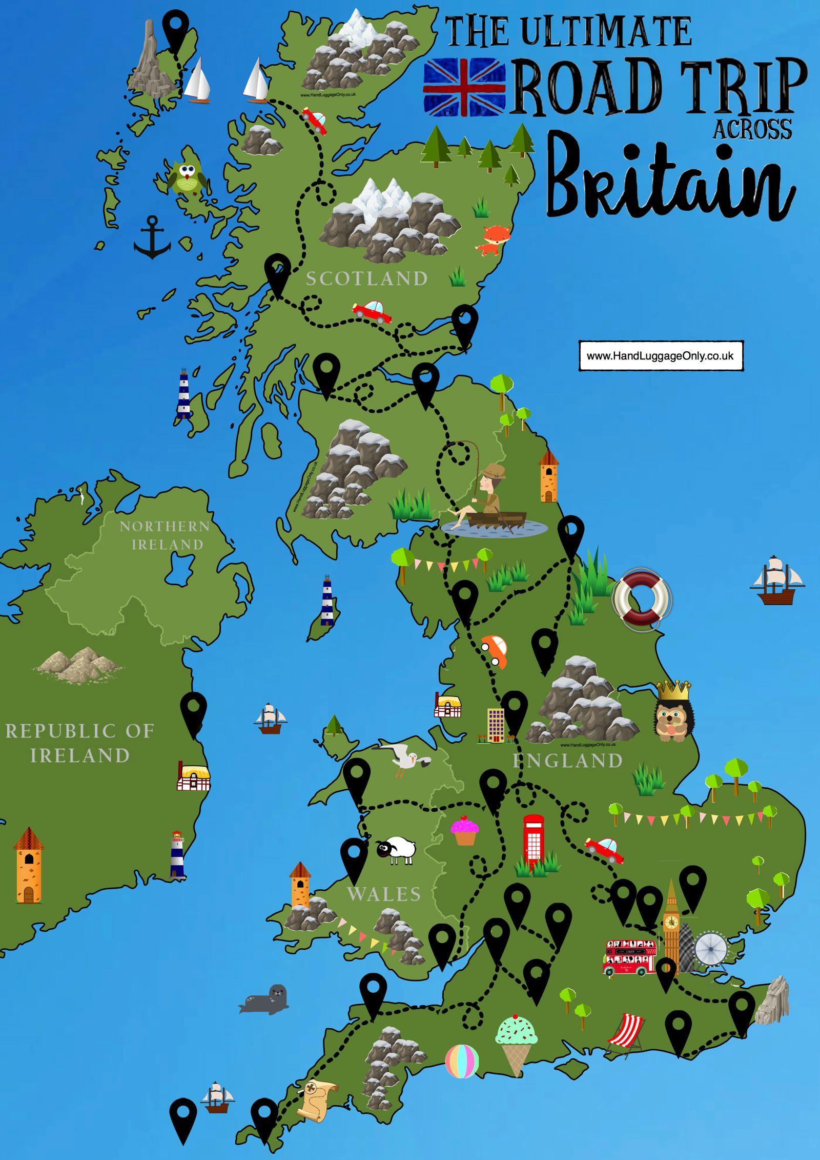 uk tourist attraction map